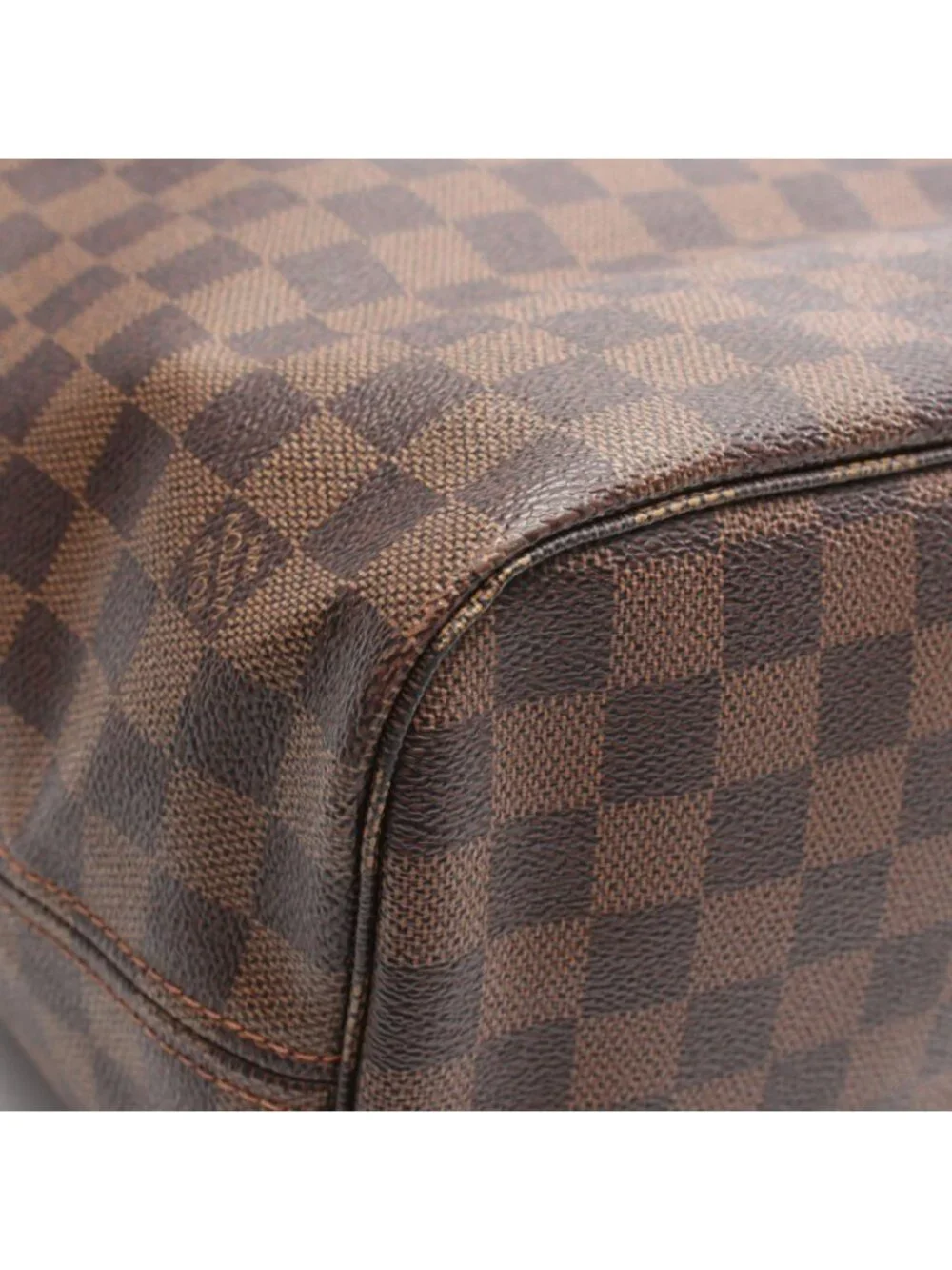 Louis Vuitton Tote Bag Neverfull MM Damier Ebene Cerise Canvas Leather